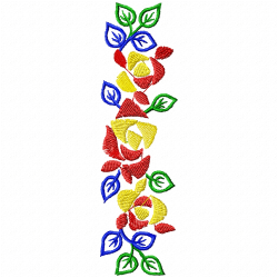 Flowers And Tree Embroidery Design 2